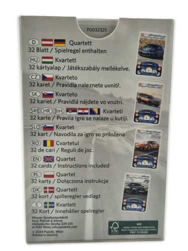 CARS - cărți auto quartet - joc de cărți 