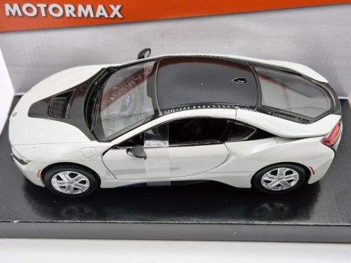 BMW i8 coupe 2018 - alb - model auto Motormax 1:24