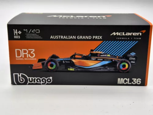 McLaren F1 MCL36 #3 (2022) GP-ul Australiei - Daniel Ricciardo - CU PILOT - Bburago - 1:43