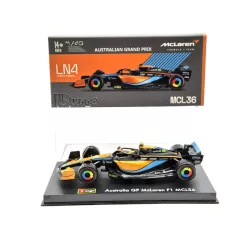   McLaren F1 MCL36 #4 (2022) GP-ul Australiei - Lando Norris - CU PILOT - Bburago - 1:43