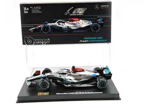 Mercedes - AMG Petronas F1 W13E #63 (2022) - George Russel - CU PILOT - Bburago - 1:43