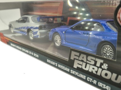 Fast&Furious / Set de mașini Furios și iute 2 - Brian Nissan Skyline GT-R - Jada - 1:32