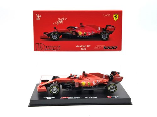 Ferrari - Echipa F1 Scuderia Ferrari (2020) - GP-ul Australiei - Sebastian Vettel - cu pilot - Bburago - model mașină 1:43 1/43 model auto