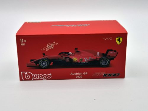 Ferrari - Echipa F1 Scuderia Ferrari (2020) - GP-ul Australiei - Sebastian Vettel - cu pilot - Bburago - model mașină 1:43 1/43 model auto