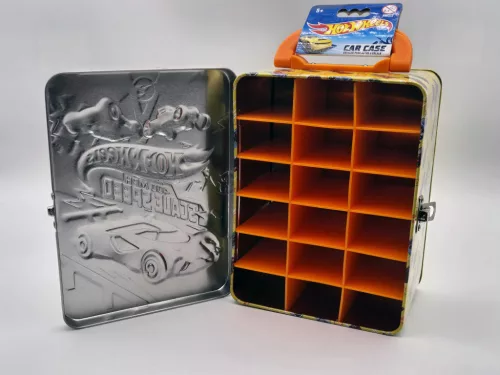 Cutie de depozitare metalică Hot Wheels - geantă pentru 18 mașini 1:64 - Hot Wheels - 1:64
