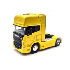   Camion tractor Scania R730 V8 2-Axe (2011) - galben - Welly - 1:64