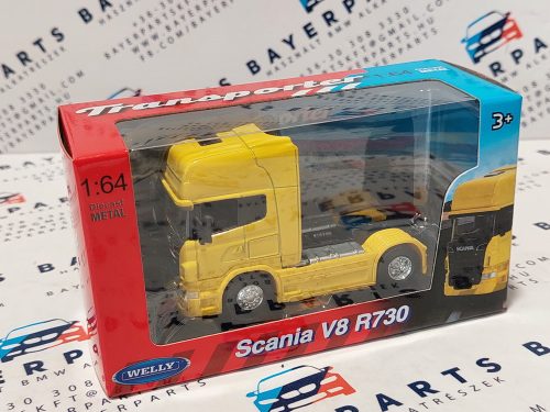Camion tractor Scania R730 V8 2-Axe (2011) - galben - Welly - 1:64