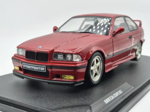 BMW E36 M3 coupe (1994) streetfighter roșu - Solido - 1:18 1/18 mașină de model model auto