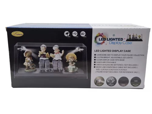 Vitrină / display pentru mașinuță la scară 1:18 - cu iluminare LED - bază neagră