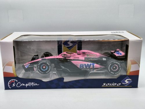 Renault A523 Echipa BWT Alpine F1 #10 #31 (2023) - Esteban Ocon / Pierre Gasly - roz - Solido - 1:18