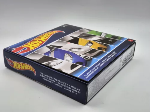 Set de 6 mașini Hot Wheels - Jaguar F-Type Project 7 / BMW M4 / Audi RS 5 Coupe / Mercedes AMG GT / Porsche 911 GT3 RS / Alpine A110 - Hotwheels - 1:64