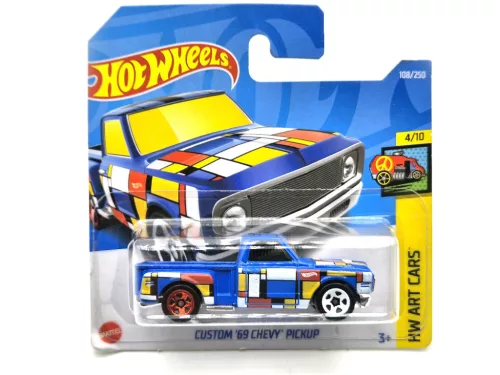 HW Art Cars - 4/10 - Chevrolet Chevy Pickup Custom (1969) - Hotwheels - 1:64