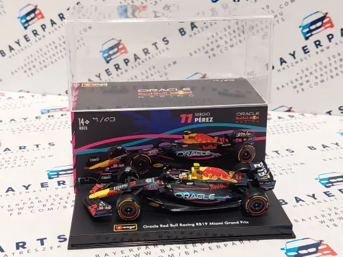 Red Bull RB19 Echipa Oracle F1 #11 (2023) - Miami GP - Sergio Perez - CU PILOT - Bburago - 1:43