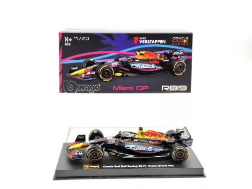 Red Bull RB19 Echipa Oracle F1 #1 (2023) - Miami GP - Max Verstappen - CU PILOT - Bburago - 1:43