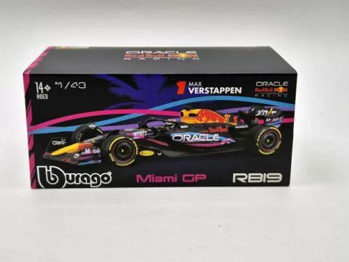 Red Bull RB19 Echipa Oracle F1 #1 (2023) - Miami GP - Max Verstappen - CU PILOT - Bburago - 1:43