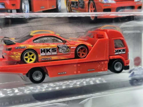 Hot Wheels Premium - Transport Echipa - Nissan Silvia S15 - Aero Lift - Hot Wheels - 1:64