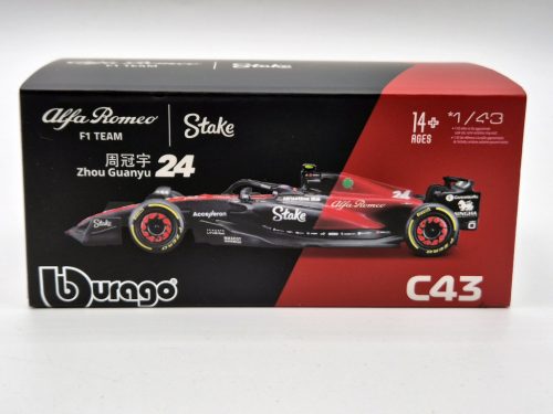 Alfa Romeo C43 Team Stake F1 #24 (2023) - Guanyu Zhou - CU PILOT - Bburago - 1:43