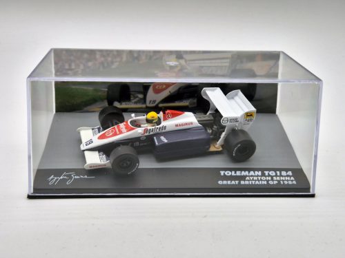Toleman TG184 F1 #19 (1984) - Marele Premiu al Marii Britanii - Ayrton Senna - CU PILOT - Edicola - 1:43