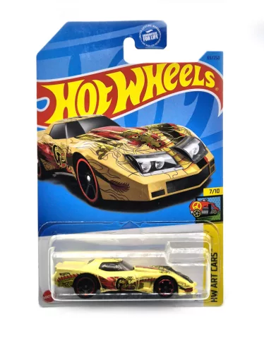 Hot Wheels Greenwood Corvette (1976) - HW Art Cars 7/10 - 65/250 - card lungă