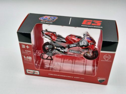 MotoGP - Ducati Desmomedici GP22 #63 (2022) motor - Francesco Bagnaia - Maisto - 1:18