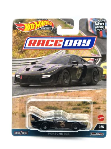 Hot Wheels Premium - Race Day - Porsche 935 - Mașină de urmărire - Hot Wheels - 1:64