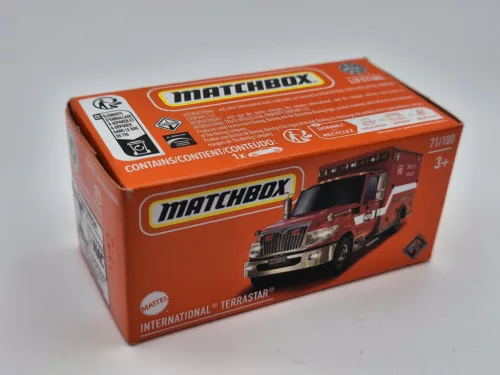 International Terrastar - 71/100 - Ambulanță de Pompieri - Matchbox - 1:64