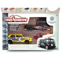   Set Volkswagen VW - VW Golf 1 MK1 - VW T1 transporter - Majorette - 1:64