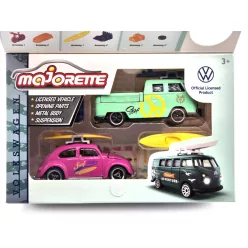  Set Volkswagen VW - VW Beetle   - VW T1 transportor - Majorette - 1:64