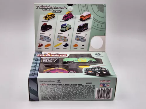 Set Volkswagen VW - VW Beetle   - VW T1 transportor - Majorette - 1:64
