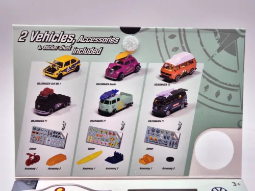 Set Volkswagen VW - VW Beetle   - VW T1 transportor - Majorette - 1:64