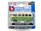 Volkswagen VW T1 transporter Samba Minibus - verde - Burago - 1:64