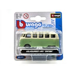   Volkswagen VW T1 transporter Samba Minibus - verde - Burago - 1:64