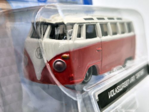 Volkswagen VW T1 transporter Samba Minibus - roșu - Burago - 1:64