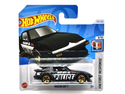 Hot Wheels Mazda RX-7 - First Response - 80/250 - negru - Hot Wheels - 1:64