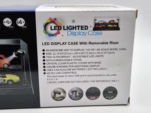 Vitrină / display pentru mașinuțe la scară 1:24 1:43 1:64 - cu iluminare LED