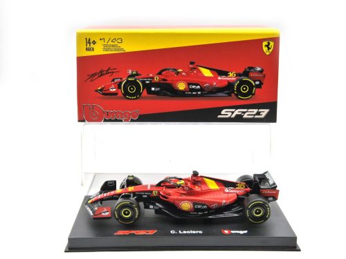 Ferrari SF-23 Echipa Scuderia F1 #16 (2023) - Monza - Charles Leclerc - CU PILOT - Bburago - 1:43