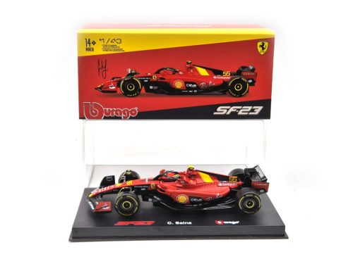 Ferrari SF-23 Echipa Scuderia F1 #55 (2023) - Monza - Carlos Sainz - CU PILOT - Bburago - 1:43