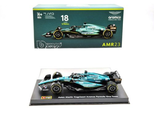 Aston Martin AMR23 F1 #18 (2023) - Lance Stroll - CU PILOT - Bburago - 1:43