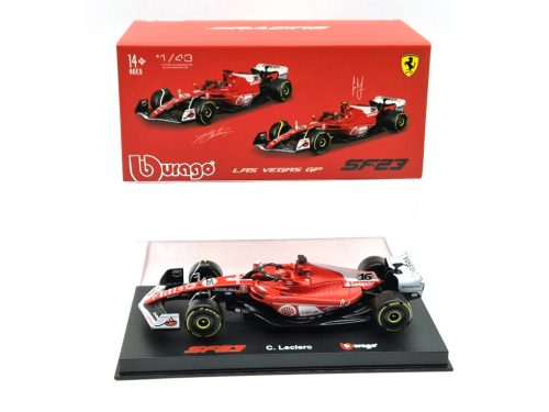 Ferrari SF-23 Echipa Scuderia F1 #16 (2023) - Las Vegas - Charles Leclerc - CU PILOT - Bburago - 1:43