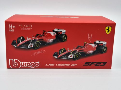 Ferrari SF-23 Echipa Scuderia F1 #55 (2023) - Las Vegas - Carlos Sainz - CU PILOT - Bburago - 1:43