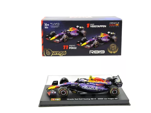 Red Bull RB19 F1 #11 (2023) - Las Vegas - Sergio Perez - CU PILOT - Bburago - 1:43