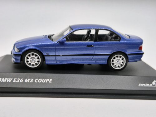 BMW E36 M3 coupe (1999) - albastru - Solido - 1:43