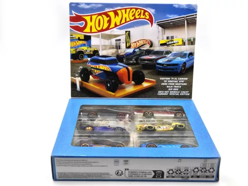 Hot Wheels Legends Theme - set de 6 bucăți în cutie de colecție - Custom 1971 El Camino - 1967 Pontiac GTO - 2005 Ford Mustang - Baja Truck - Rip Rod - 2013 Chevrolet Camaro Special Editions - Hot Wheels - 1:64