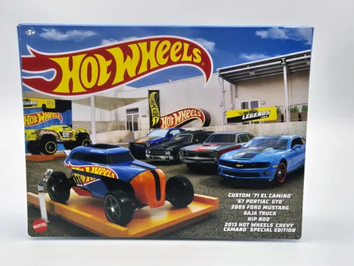 Hot Wheels Legends Theme - set de 6 bucăți în cutie de colecție - Custom 1971 El Camino - 1967 Pontiac GTO - 2005 Ford Mustang - Baja Truck - Rip Rod - 2013 Chevrolet Camaro Special Editions - Hot Wheels - 1:64