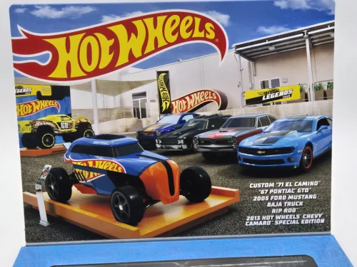 Hot Wheels Legends Theme - set de 6 bucăți în cutie de colecție - Custom 1971 El Camino - 1967 Pontiac GTO - 2005 Ford Mustang - Baja Truck - Rip Rod - 2013 Chevrolet Camaro Special Editions - Hot Wheels - 1:64