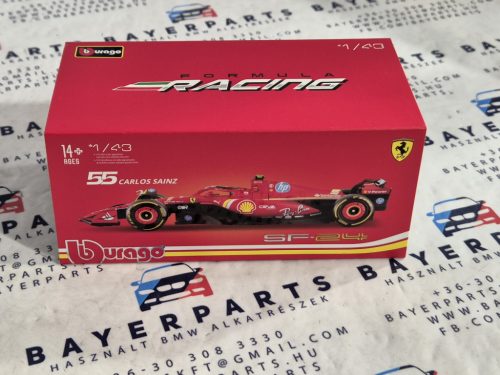 Ferrari SF-24 Echipa Scuderia F1 #55 (2024) - Imola - Carlos Sainz - CU PILOT - Bburago - 1:43