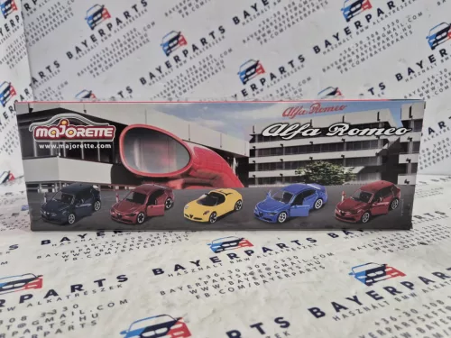 Set Alfa Romeo (5 buc) - 4C Spider - Giulia Quadrifoglio - Tonale - Majorette - 1:64