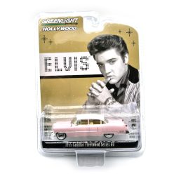   Cadillac Fleetwood Seria 60 (1955) - Elvis Presley - roz/alb - Greenlight - 1:64