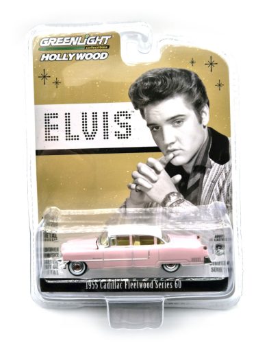 Cadillac Fleetwood Seria 60 (1955) - Elvis Presley - roz/alb - Greenlight - 1:64