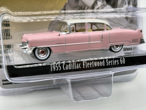 Cadillac Fleetwood Seria 60 (1955) - Elvis Presley - roz/alb - Greenlight - 1:64